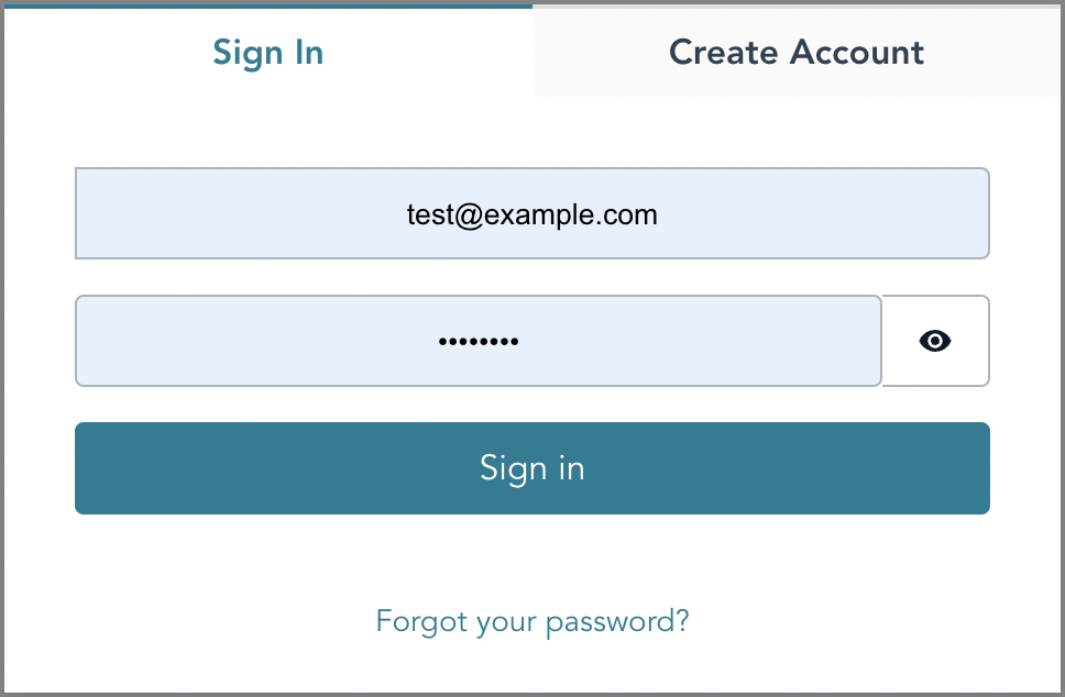 AWS Cognito sign in